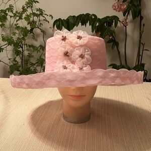Elegant Pink Floral Women's Hat